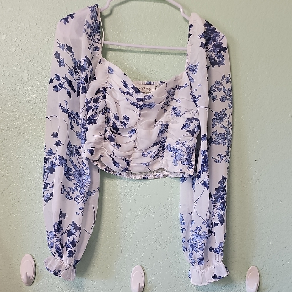 Floral China Print Women's Top